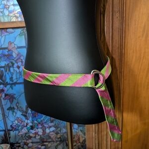 Y2K Fashion! Pink and Green Tie Belt